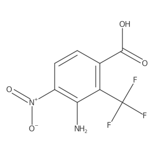 3-Amino-4-nitro-2-(trifluoromethyl)benzoic acid结构式