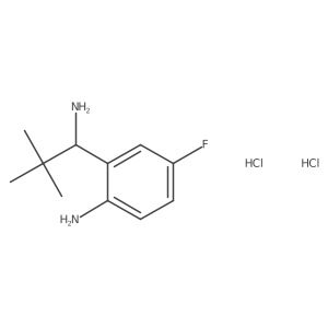 (S)-2-(1-Amino-2,2-dimethylpropyl)-4-fluoroaniline dihydrochloride结构式