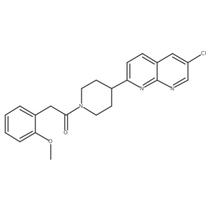 1-[4-(6-Chloro-1,8-naphthyridin-2-yl)piperidin-1-yl]-2-(2-methoxyphenyl)ethan-1-one结构式