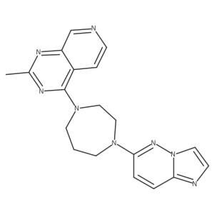 1-{Imidazo[1,2-b]pyridazin-6-yl}-4-{2-methylpyrido[3,4-d]pyrimidin-4-yl}-1,4-diazepane结构式