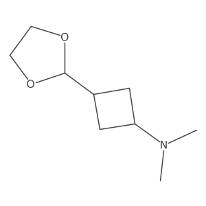 3-(1,3-dioxolan-2-yl)-N,N-dimethylcyclobutan-1-amine结构式