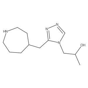 1-{3-[(azepan-4-yl)methyl]-4H-1,2,4-triazol-4-yl}propan-2-ol结构式