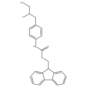 (9H-fluoren-9-yl)methyl N-[4-(2-fluoro-3-hydroxypropyl)phenyl]carbamate结构式