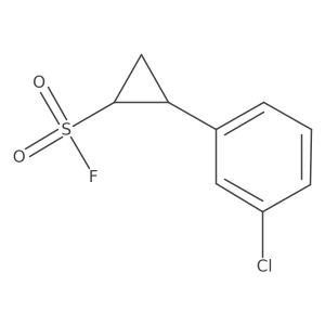 rac-(1R,2S)-2-(3-chlorophenyl)cyclopropane-1-sulfonyl fluoride结构式