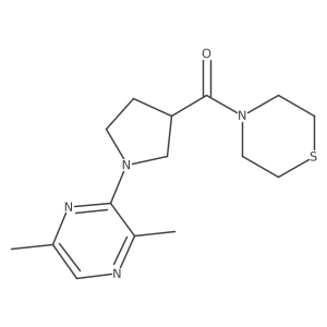 4-[1-(3,6-Dimethylpyrazin-2-yl)pyrrolidine-3-carbonyl]thiomorpholine结构式