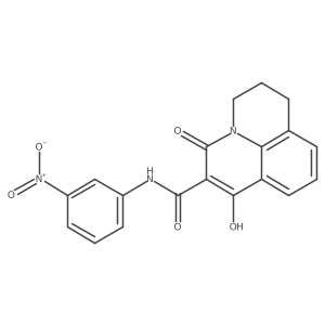 7-hydroxy-N-(3-nitrophenyl)-5-oxo-2,3-dihydro-1H,5H-pyrido[3,2,1-ij]quinoline-6-carboxamide结构式
