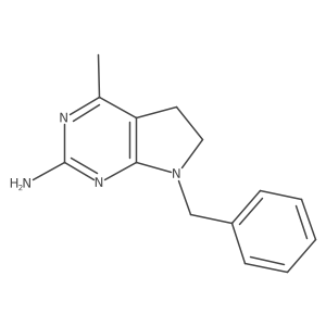 7-benzyl-4-methyl-6,7-dihydro-5H-pyrrolo[2,3-d]pyrimidine-2-amine结构式
