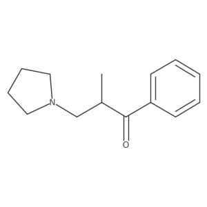 2-Methyl-1-phenyl-3-(pyrrolidin-1-yl)propan-1-one结构式