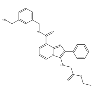 N-[8-[[[[3-(Aminomethyl)phenyl]methyl]amino]carbonyl]-2-phenylimidazo[1,2-a]pyridin-3-yl]glycine Ethyl Ester Structure