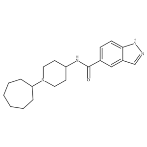 N-(1-Cycloheptyl-4-piperidinyl)-1H-indazole-5-carboxamide Structure