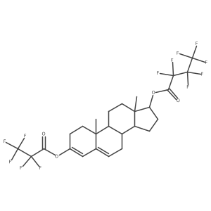 Androsta-3,5-diene-3,17-diol, 17-(heptafluorobutanoate) 3-(pentafluoropropanoate), (17beta)- Structure
