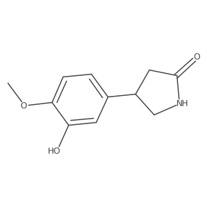 4-(3-Hydroxy-4-methoxyphenyl)-2-pyrrolidone Structure