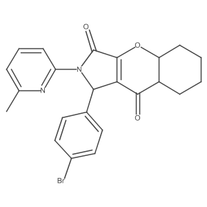 1-(4-bromophenyl)-2-(6-methylpyridin-2-yl)-4a,5,6,7,8,8a-hexahydro-1H-chromeno[2,3-c]pyrrole-3,9-dione Structure