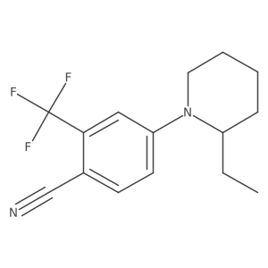 4-(2-(S)-Ethyl-piperidin-1-yl)-2-trifluoromethyl-benzonitrile结构式