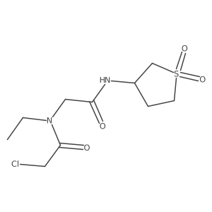 2-chloro-N-{2-[(1,1-dioxidotetrahydrothien-3-yl)amino]-2-oxoethyl}-N-ethylacetamide结构式