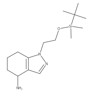 1-(2-(Tert-butyldimethylsilyloxy)ethyl)-4,5,6,7-tetrahydro-1h-indazol-4-ylamine结构式