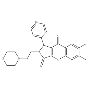 6,7-Dimethyl-2-(2-morpholinoethyl)-1-(pyridin-4-yl)-1,2-dihydrochromeno[2,3-c]pyrrole-3,9-dione Structure