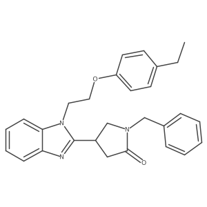 1-benzyl-4-(1-(2-(4-ethylphenoxy)ethyl)-1H-benzo[d]imidazol-2-yl)pyrrolidin-2-one Structure