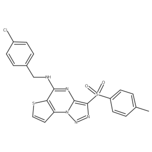 N-(4-chlorobenzyl)-3-[(4-methylphenyl)sulfonyl]thieno[2,3-e][1,2,3]triazolo[1,5-a]pyrimidin-5-amine Structure