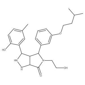 5-(2-Hydroxyethyl)-3-(2-hydroxy-5-methylphenyl)-4-[3-(3-methylbutoxy)phenyl]-1,2,3,3a,4,6a-hexahydropyrrolo[3,4-c]pyrazol-6-one结构式