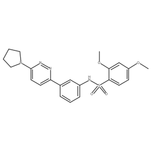 2,4-dimethoxy-N-(3-(6-(pyrrolidin-1-yl)pyridazin-3-yl)phenyl)benzenesulfonamide Structure