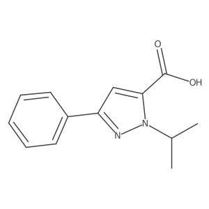 1-isopropyl-3-phenyl-1H-pyrazole-5-carboxylic acid结构式