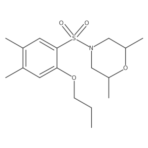 4-(4,5-Dimethyl-2-propoxybenzenesulfonyl)-2,6-dimethylmorpholine结构式