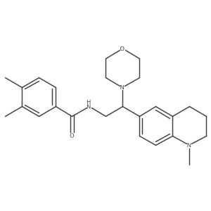 3,4-dimethyl-N-(2-(1-methyl-1,2,3,4-tetrahydroquinolin-6-yl)-2-morpholinoethyl)benzamide Structure