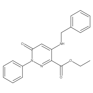 Ethyl 4-(benzylamino)-6-oxo-1-phenyl-1,6-dihydropyridazine-3-carboxylate Structure