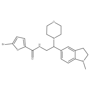 5-bromo-N-(2-(1-methylindolin-5-yl)-2-morpholinoethyl)furan-2-carboxamide Structure
