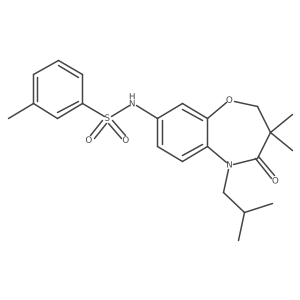 N-(5-isobutyl-3,3-dimethyl-4-oxo-2,3,4,5-tetrahydrobenzo[b][1,4]oxazepin-8-yl)-3-methylbenzenesulfonamide Structure