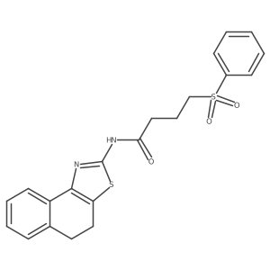 N-(4,5-dihydronaphtho[1,2-d]thiazol-2-yl)-4-(phenylsulfonyl)butanamide Structure