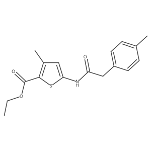 Ethyl 3-methyl-5-(2-(p-tolyl)acetamido)thiophene-2-carboxylate Structure