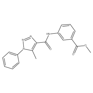 methyl 3-{[(5-methyl-1-phenyl-1H-1,2,3-triazol-4-yl)carbonyl]amino}benzoate Structure