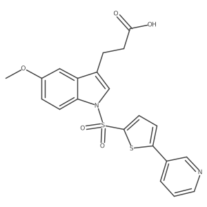 3-[5-Methoxy-1-(5-pyridin-3-yl-thiophene-2-sulfonyl)-1h-indol-3-yl]-propionic acid Structure