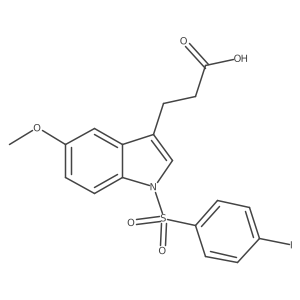 3-[1-(4-Iodo-benzenesulfonyl)-5-methoxy-1h-indol-3-yl]-propionic acid结构式
