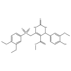 Methyl 6-(((3,4-dimethoxyphenyl)sulfonyl)methyl)-4-(4-hydroxy-3-methoxyphenyl)-2-oxo-1,2,3,4-tetrahydropyrimidine-5-carboxylate Structure