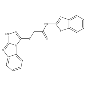 N-(1,3-benzothiazol-2-yl)-2-(9H-[1,2,4]triazolo[4,3-a]benzimidazol-3-ylsulfanyl)acetamide Structure