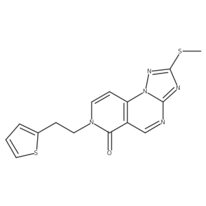 2-(methylthio)-7-[2-(2-thienyl)ethyl]pyrido[3,4-e][1,2,4]triazolo[1,5-a]pyrimidin-6(7H)-one Structure