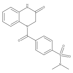 N,N-dimethyl-4-(3-oxo-1,2,3,4-tetrahydroquinoxaline-1-carbonyl)benzenesulfonamide结构式