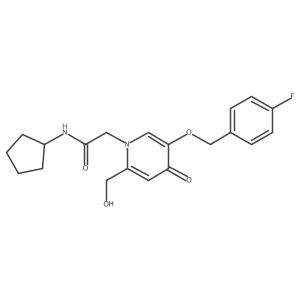 N-cyclopentyl-2-(5-((4-fluorobenzyl)oxy)-2-(hydroxymethyl)-4-oxopyridin-1(4H)-yl)acetamide Structure