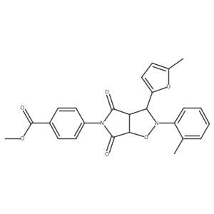 methyl 4-(3-(5-methylfuran-2-yl)-4,6-dioxo-2-(o-tolyl)tetrahydro-2H-pyrrolo[3,4-d]isoxazol-5(3H)-yl)benzoate Structure