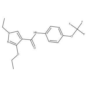 3-ethoxy-1-ethyl-N-(4-(trifluoromethoxy)phenyl)-1H-pyrazole-4-carboxamide结构式