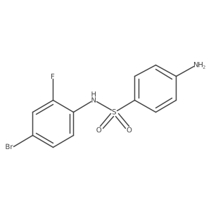 4-amino-N-(4-bromo-2-fluorophenyl)benzenesulfonamide结构式