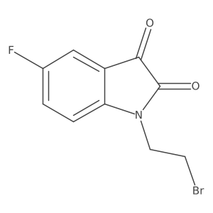 1-(2-Bromoethyl)-5-fluoro-2,3-dihydro-1H-indole-2,3-dione结构式