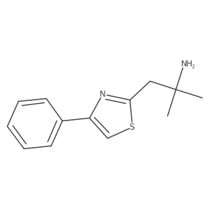 2-Methyl-1-(4-phenylthiazol-2-YL)propan-2-amine结构式