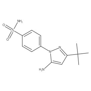 4-(5-Amino-3-tert-butyl-1H-pyrazol-1-yl)benzenesulfonamide, AldrichCPR结构式