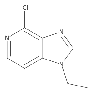 4-chloro-1-ethyl-1H-imidazo[4,5-c]pyridine结构式