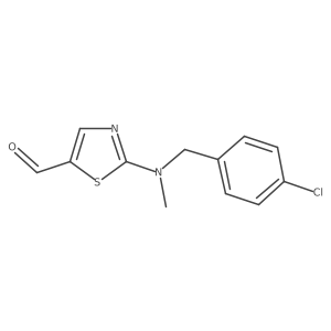 2-[(4-Chlorophenyl)methyl-methylamino]-1,3-thiazole-5-carbaldehyde Structure
