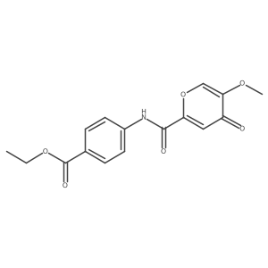 ethyl 4-(5-methoxy-4-oxo-4H-pyran-2-amido)benzoate结构式